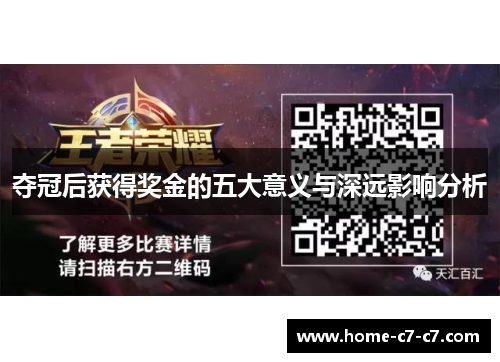 夺冠后获得奖金的五大意义与深远影响分析