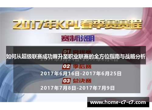 如何从超级联赛成功晋升至职业联赛的全方位指南与战略分析