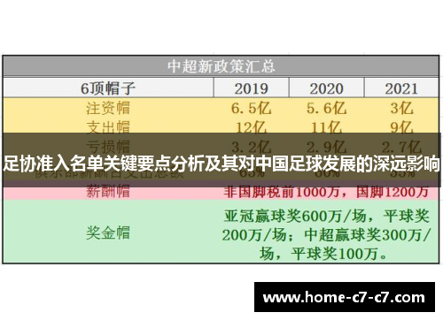 足协准入名单关键要点分析及其对中国足球发展的深远影响 足协准入名单关键要点分析及其对中国足球发展的深远影响