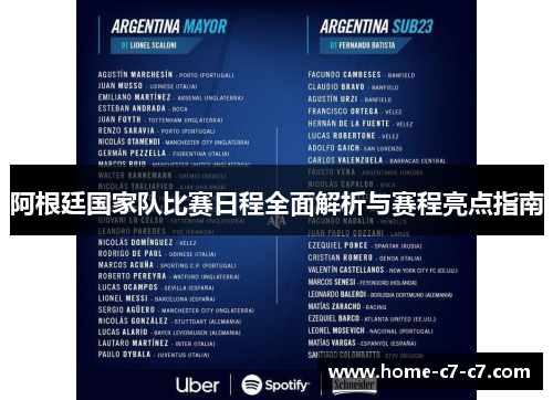 阿根廷国家队比赛日程全面解析与赛程亮点指南 阿根廷国家队比赛日程全面解析与赛程亮点指南