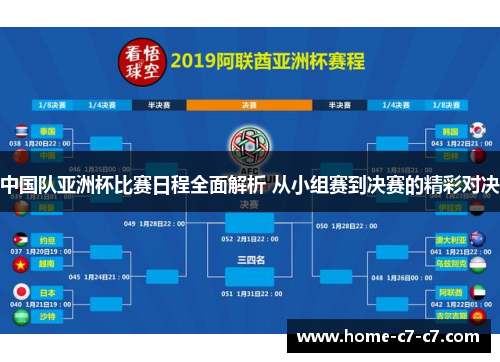中国队亚洲杯比赛日程全面解析 从小组赛到决赛的精彩对决 中国队亚洲杯比赛日程全面解析 从小组赛到决赛的精彩对决